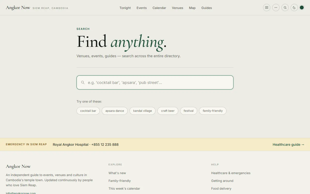 Search across the directory