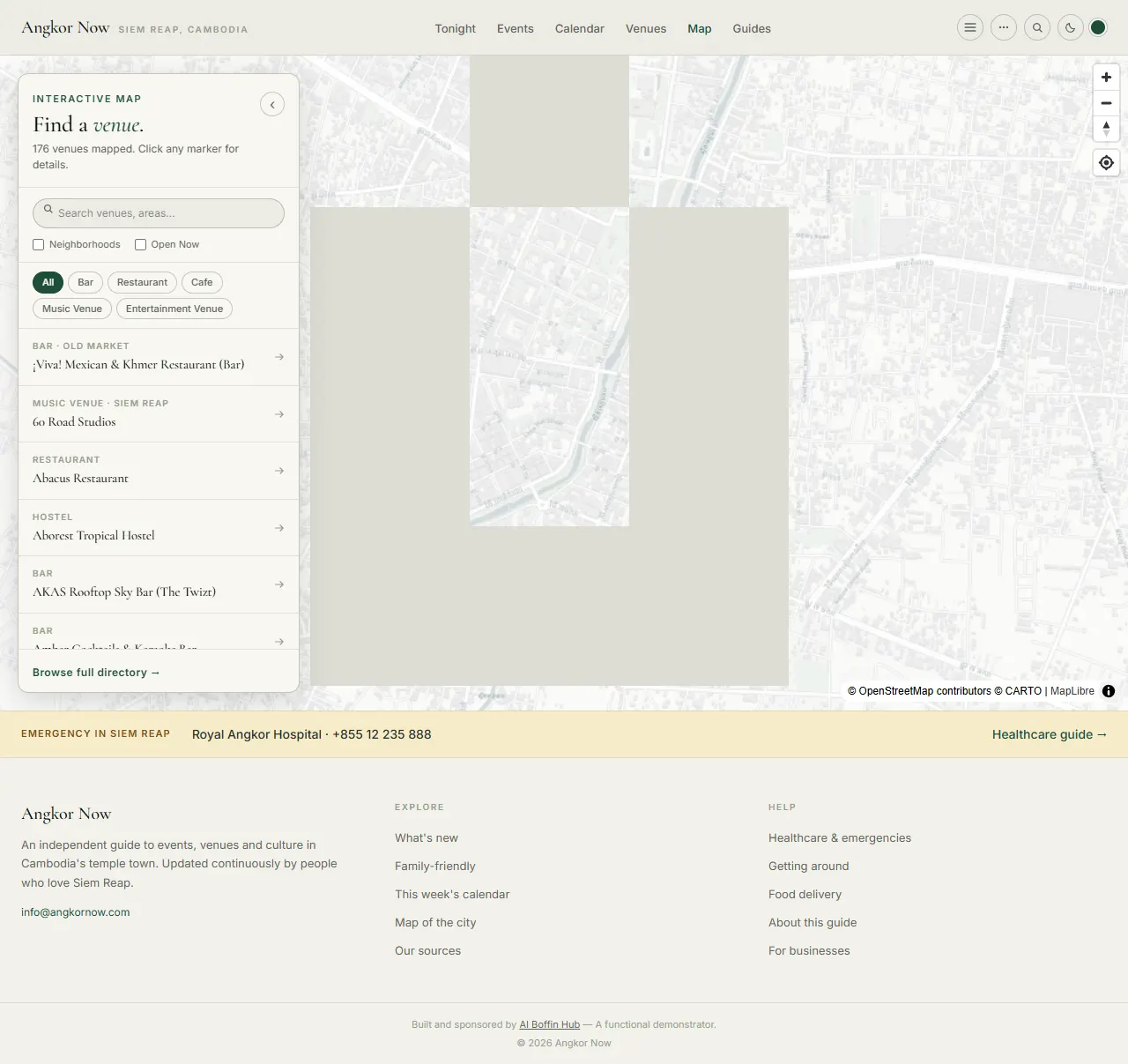 Interactive clustered map