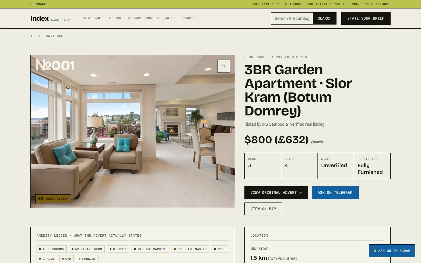 Property detail page