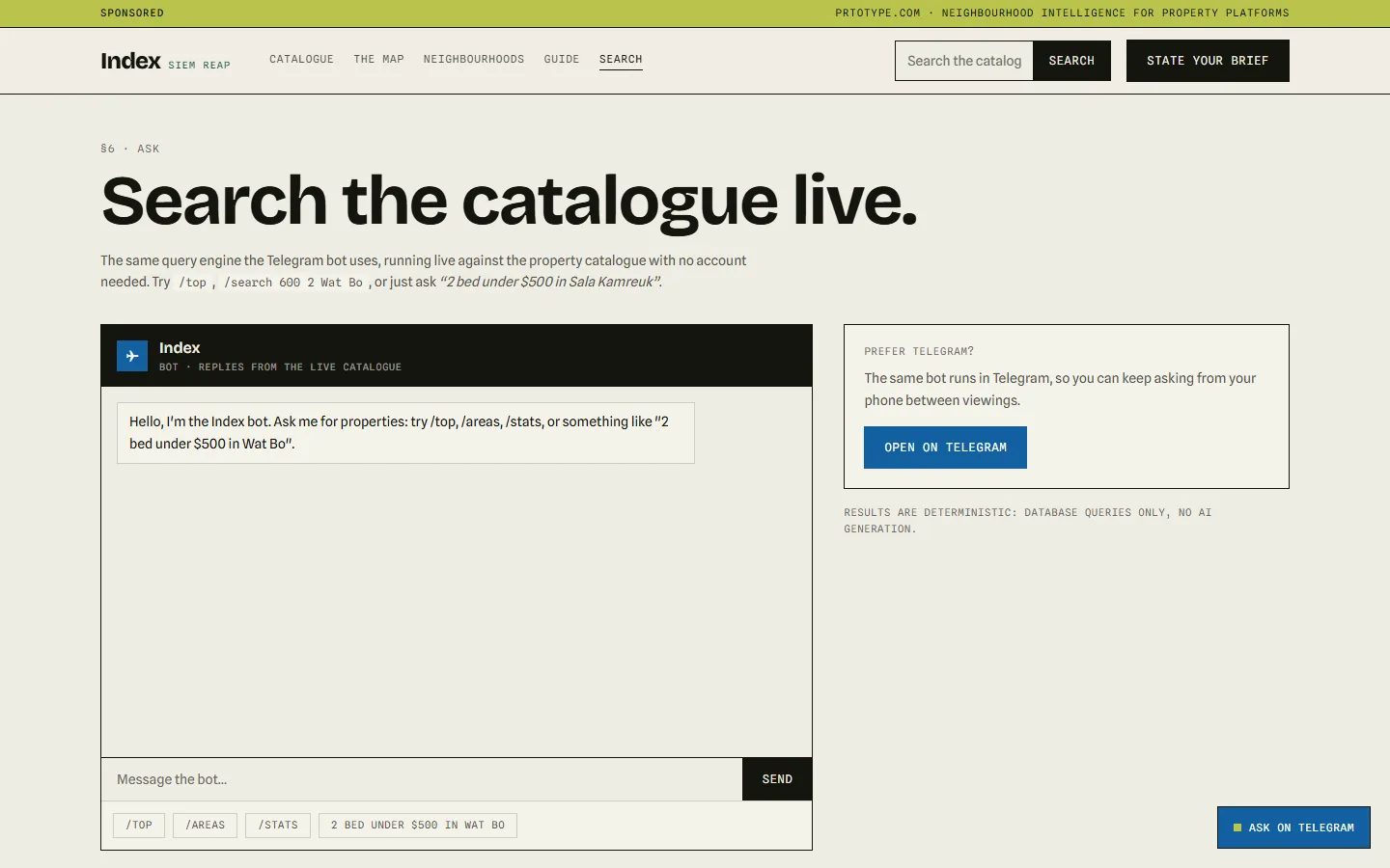 The catalogue bot