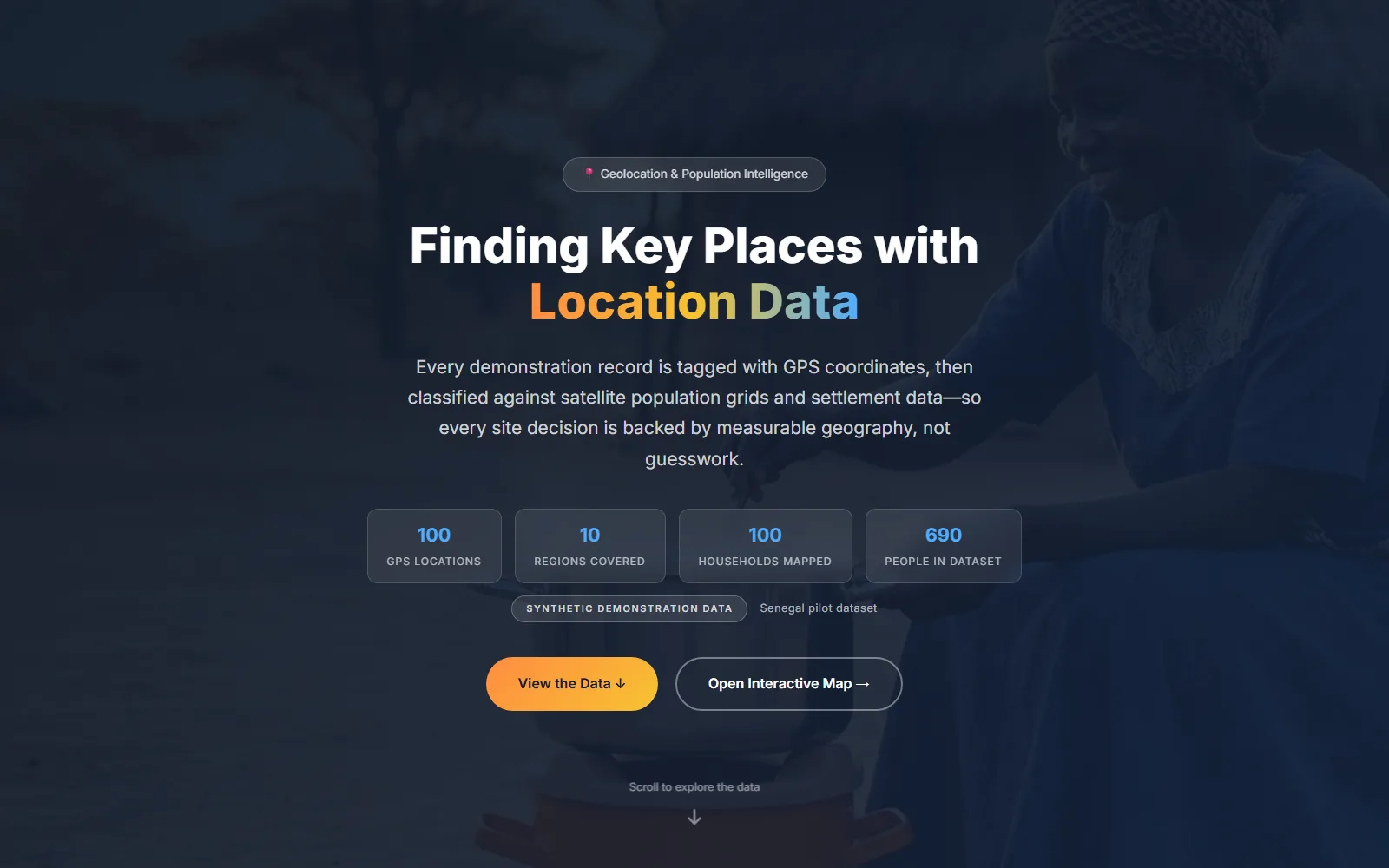 Location Impact Explorer landing page: Finding Key Places with Location Data